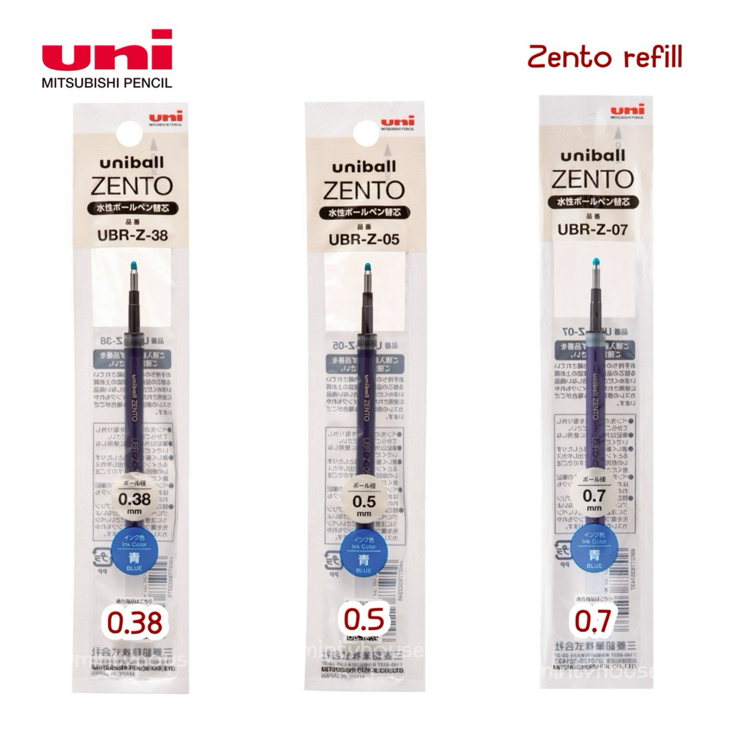 พร้อมส่ง!!! ไส้ปากกา uni ball zento 0.5 mm 0.38 mm code : UMR-Z-05 , UMR-Z-38 ,UMR-Z-07 (HO) 5/2026