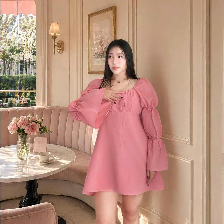 D62 เดรส Baby Doll Muenfun