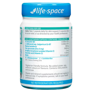 Life Space Acne Relief + Skin Rebalance 30 Capsules ช่วยลดการเกิดอาการสิว สิวหัวดำ และสิวอักเสบ