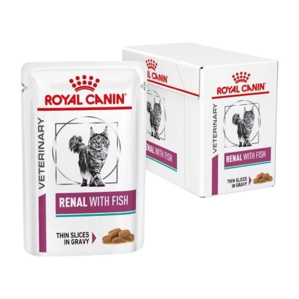 Royal Canin Renal with fish Pouch 85 กรัม อาหารเปียกสำหรับแมว โรคไต