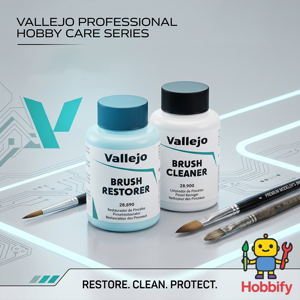 Vallejo 28.890/28.900 น้ำยาล้างและฟื้นฟูพู่กัน Brush Cleaner/Restorer Professional Grade 85ml