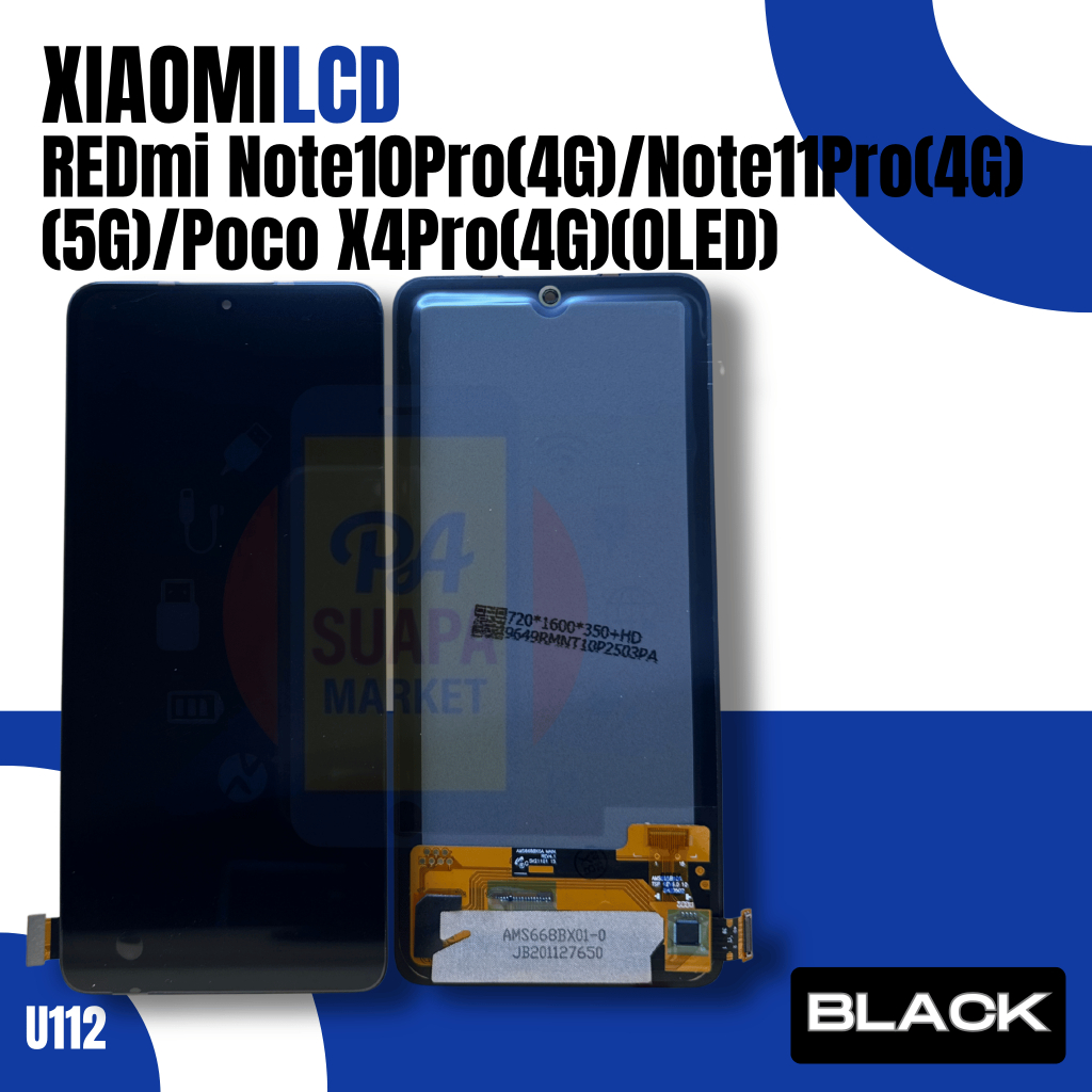 LCD Screen for Xiaomi REDmi Note10Pro(4G)/Note11Pro(4G)(5G)/Poco X4Pro(4G)(BLACK)
