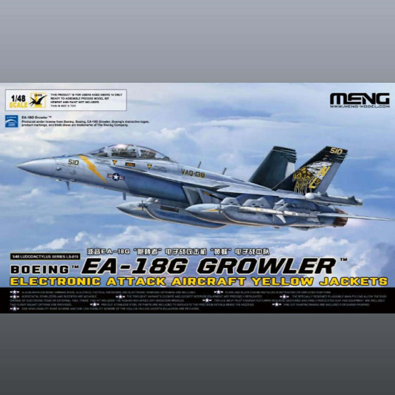 (🔴PRE-ORDER) 1/48 Boeing EA-18G Growler Electronic Warfare Yellow Jackets Plastic Model ของแท้ 💯