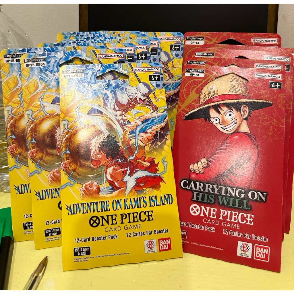 ❤️‍🔥พร้อมส่ง❤️‍🔥ภาษาอังกฤษ One piece OP13 OP15 Booster Pack 12 Cards การ์ดวันพีช พร้อมส่ง
