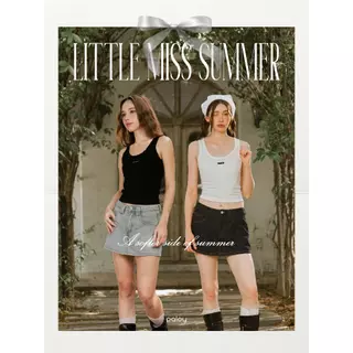 Paloy - PL2218 Alice Tank Top เสื้อกล้ามเย็บขอบลูกไม้ (Little Miss Summer)
