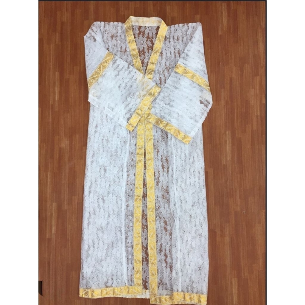 เสื้อคลุมนาค ฟรีไซส์ ใส่ได้ทุกน้ำหนัก ใช้ได้งานพิธีบวชนาคก่อนเข้าโบสถ์ สินค้าอย่างดีได้รับมาตรฐาน