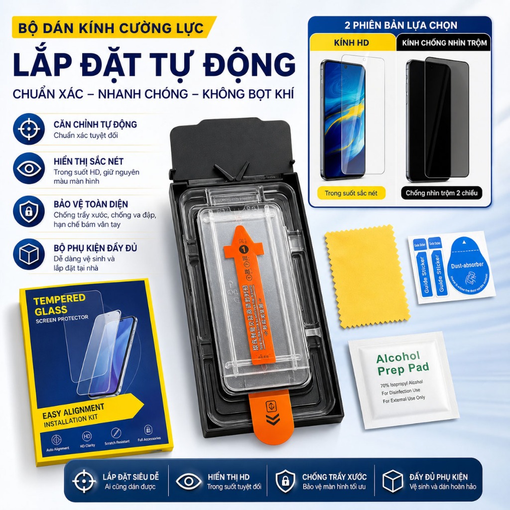 COD ฟิล์มกระจกแข็งที่เหมาะสำหรับ AppleiPhone17/16/15/14/13/12/11/PROMAX XRฟิล์มกันรอยแบบไร้ฝุ่น