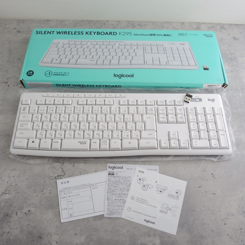 **คีย์ญี่ปุ่น LOGI, LOGITECH >> K295 SilentTouch Japanese Wireless Keyboard(Unifying) คีย์บอร์ดไร้สา
