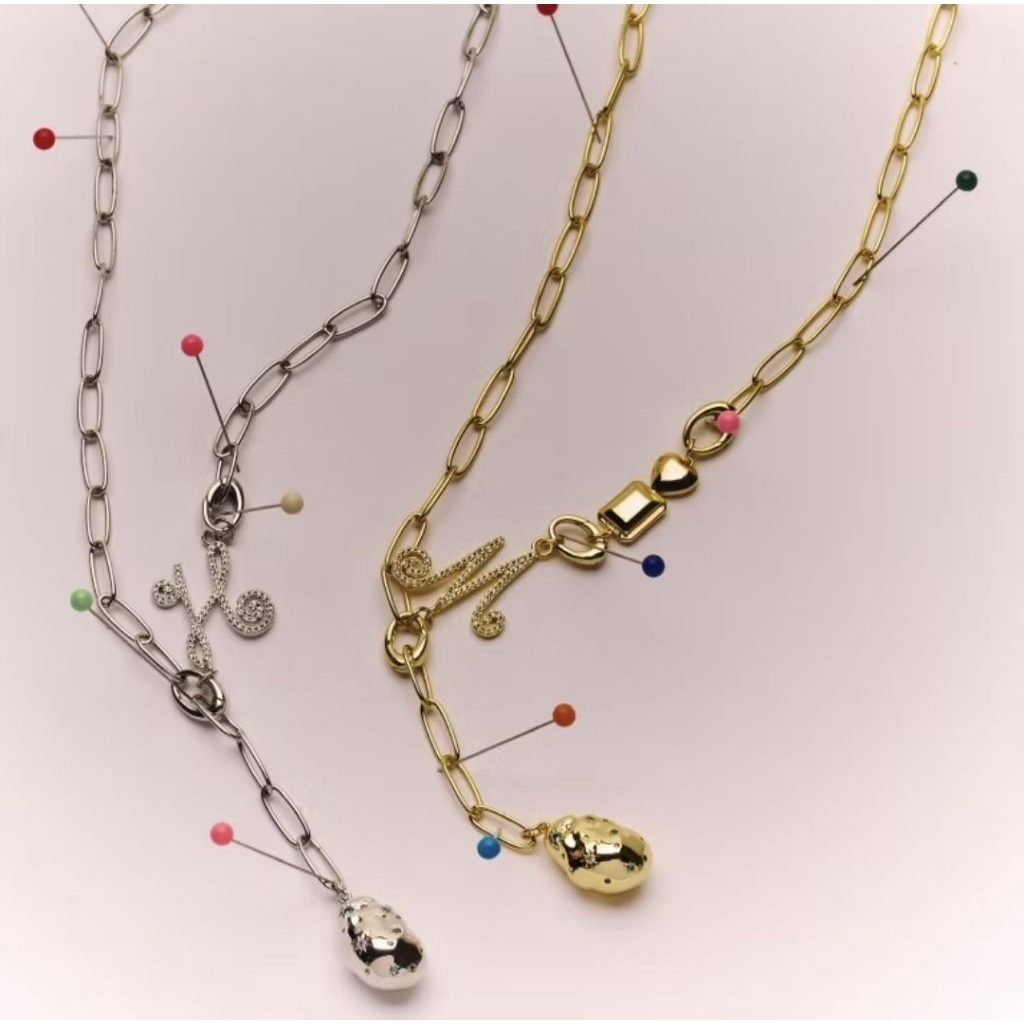 สร้อยคอ YVIS Not a Pearl Brass Neclace สีทอง