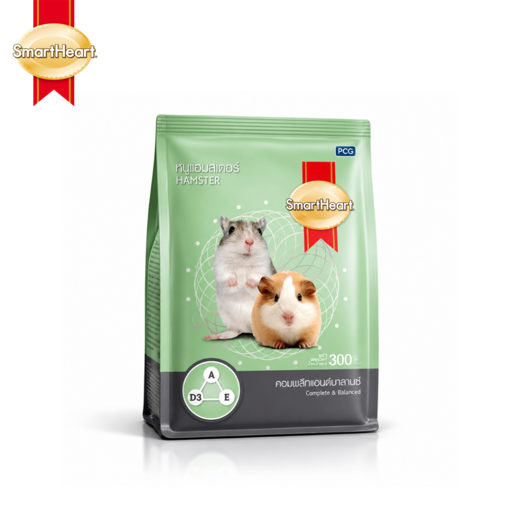 SmartHeart อาหารหนูแฮมสเตอร์ 300g โภชนาการครบ คอมพลีทแอนด์บาลานซ์ Hamster Food Petus Kingkaew