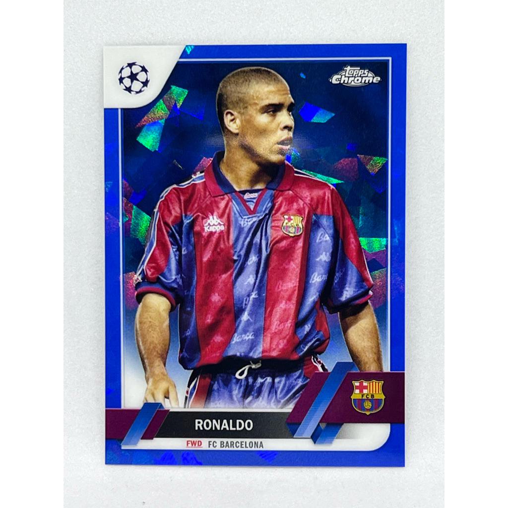 การ์ดฟุตบอล Topps Chrome Sapphire 2022 - 2023 Ronaldo (R9) Blue Sapphire Barcelona