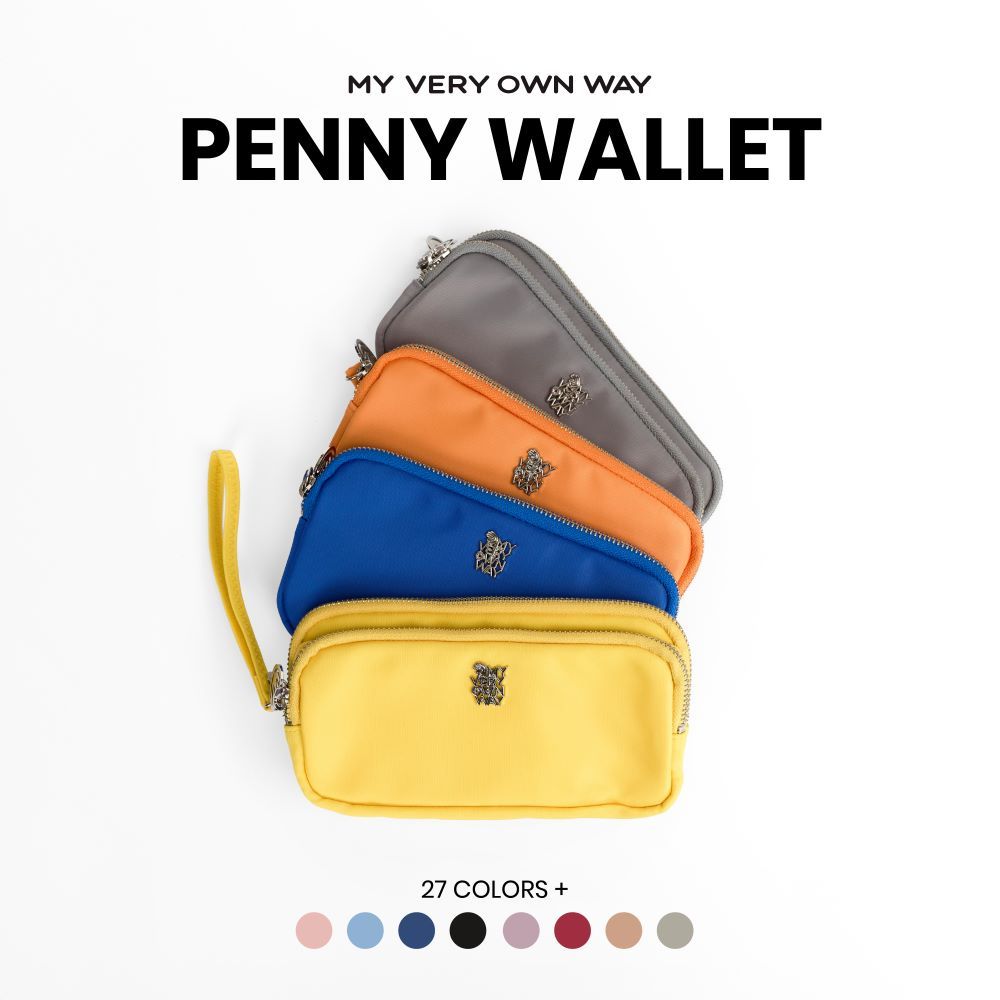 MyVeryOwnWay | New✨ Penny Wallet - กระเป๋าสตางค์ ทรงคลัทช์ใส่มือถือได้ มีสายคล้องแขน