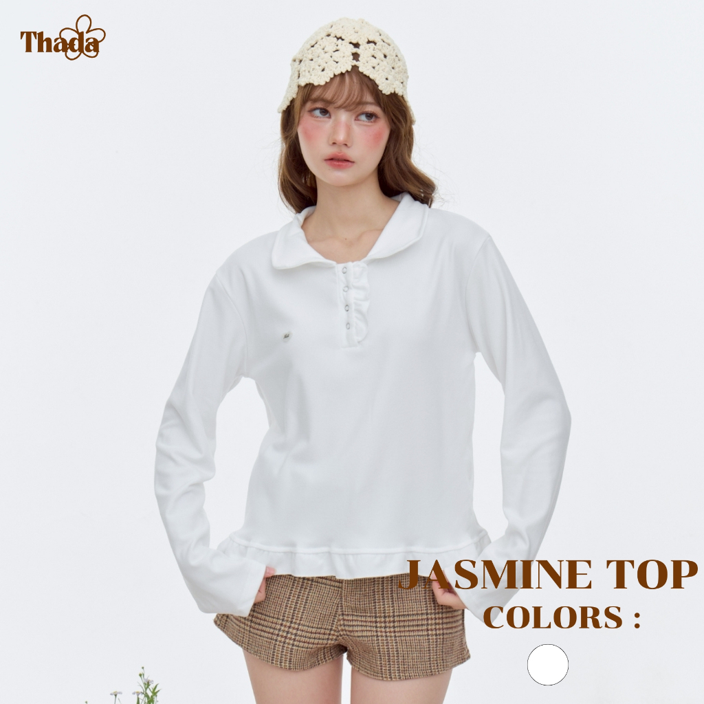 THADA.CO l "JASMINE TOP" เสื้อแขนยาวแต่งระบาย