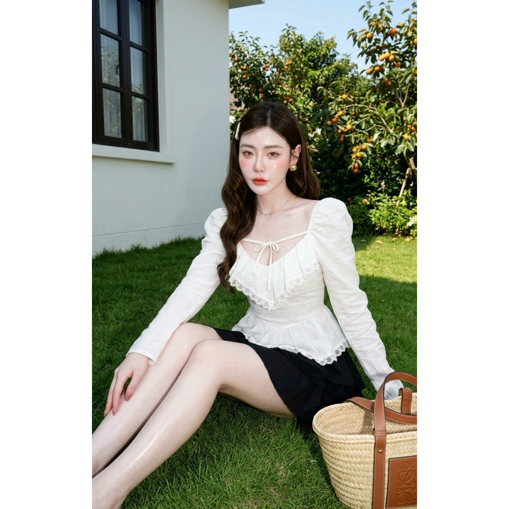 เสื้อสายหวาน-โรแมนติก lace blouse