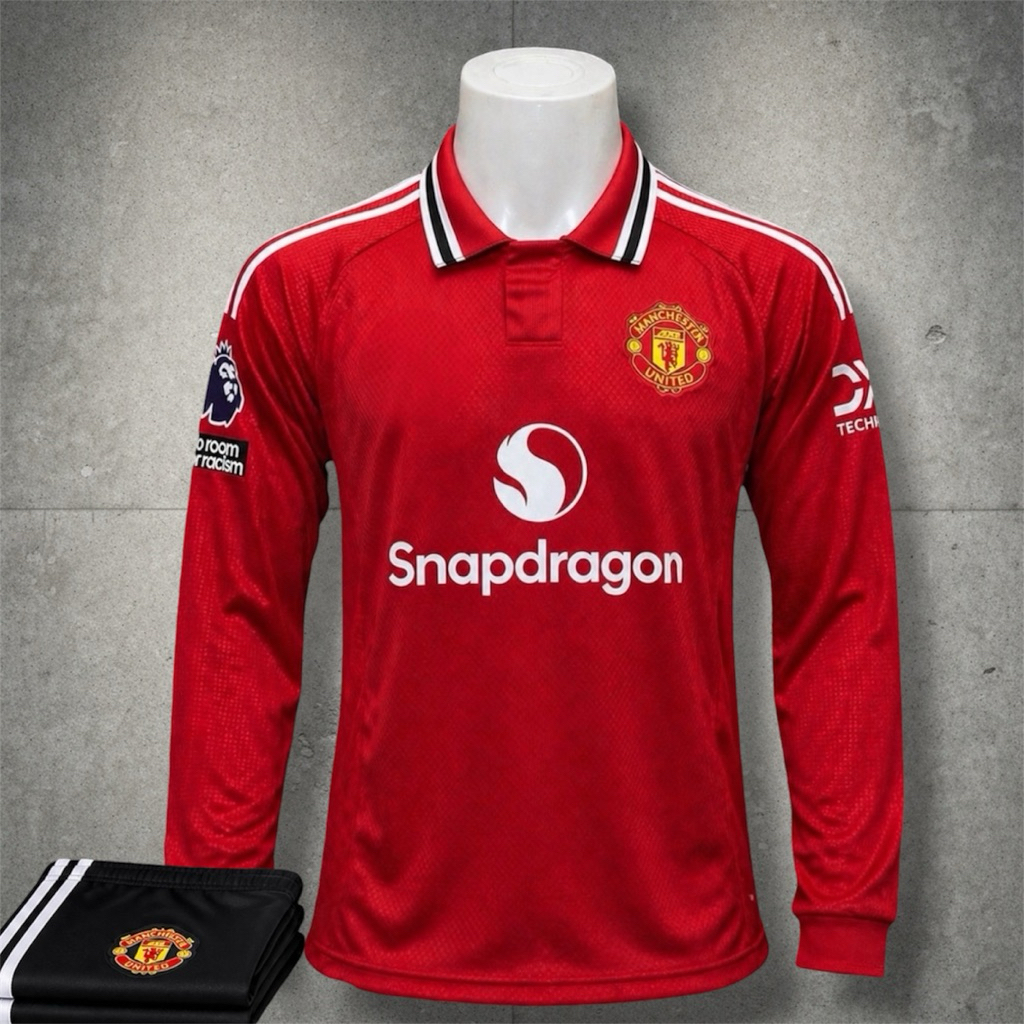 ชุดกีฬาผู้ชาย MU/2026 ฤดูกาลใหม่ แบบแขนยาว (มีครบไซส์เริ่มจากไซส์ M ถึง XL) มีเสื้อพร้อมกางเกงครบชุด