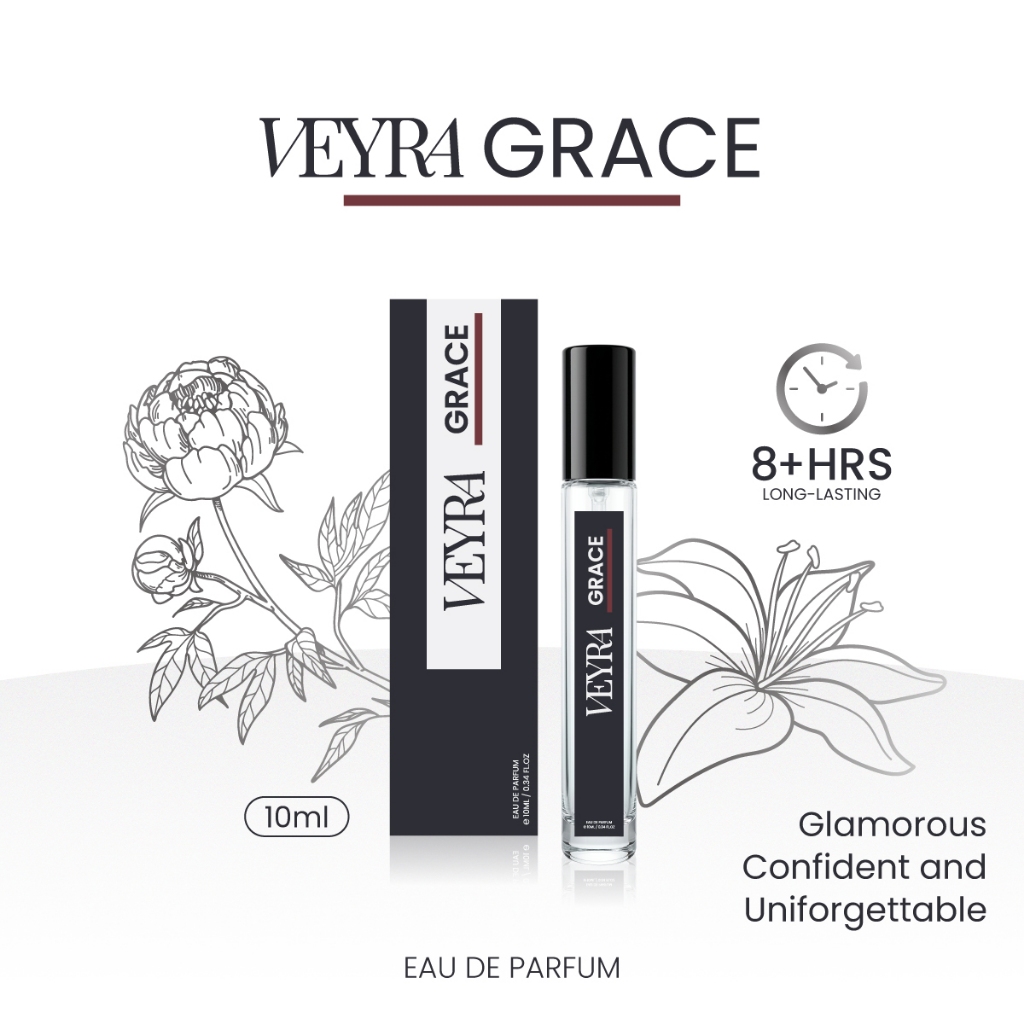 VEYRA Grace EDP 10ml | น้ำหอมพกพากลิ่นลูกแพร์และอำพันทอง หอมเลอค่า มีระดับสไตล์ไฮเอนด์