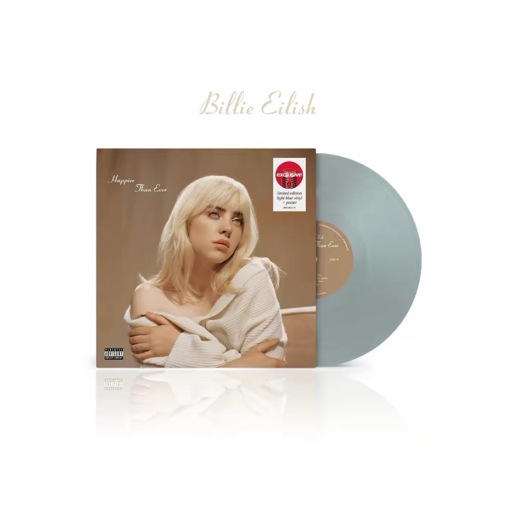 《Happier Than Ever》（2LP Limited Edition สีฟ้า）พร้อมส่ง-แผ่นเสียงไวนิลใหม่เอี่ยม