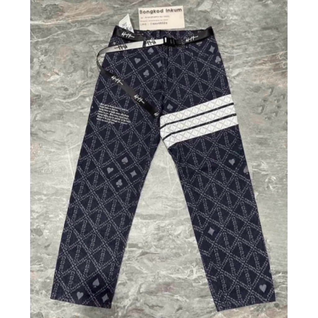 ❌❌SALE❌❌✅พร้อมส่ง ของแท้ล้าน%✅ Holdem H8 Casino Monogram Loose fit raw denim jeans