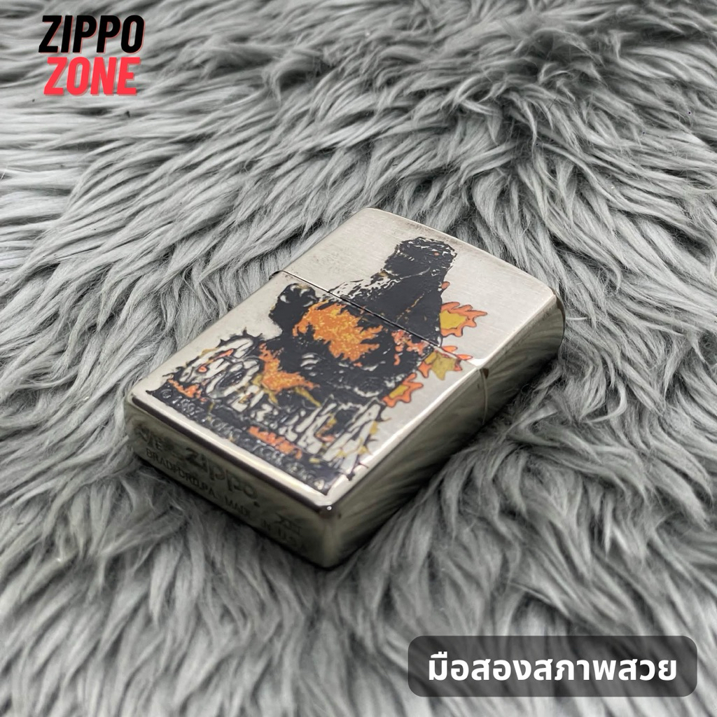 Zippo แท้ มือสอง Godzilla สภาพสวย | ไฟแช็ค Zippo USA ของแท้ | พร้อมส่ง