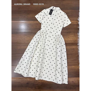 พร้อมส่ง เติม S-3XL⚡️AR 9085 เดรสลายจุด ความยาว48-49" เนื้อผ้าหนานุ่มฟู #สไตล์สาวเวียด ใหม่ล่าสุด2026