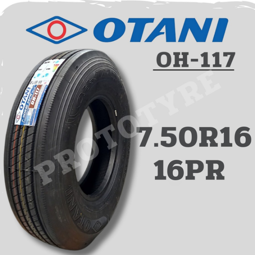 ยางรถบรรทุกเรเดียล 7.50R16 16PR ยี่ห้อ OTANI รุ่น OH-117