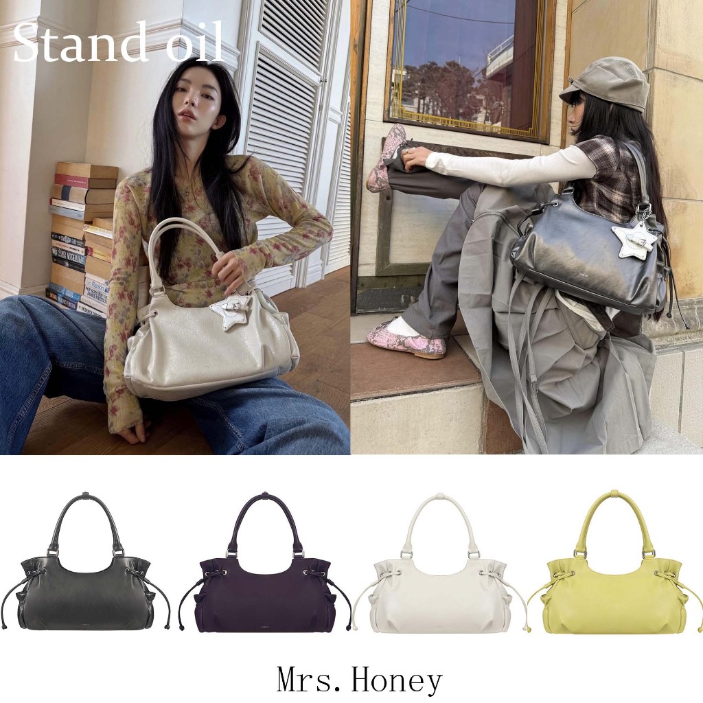 『 Mrs.Honey』 พร้อมส่ง ✈️Stand oil Breezy mini กระเป๋าโท้ท กระเป๋าสะพายข้าง