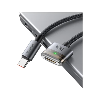 สายชาร์จ MCDODO USB-C to Magnetic 140W Cable With LED 2M. Black (CA-147) by Banana IT