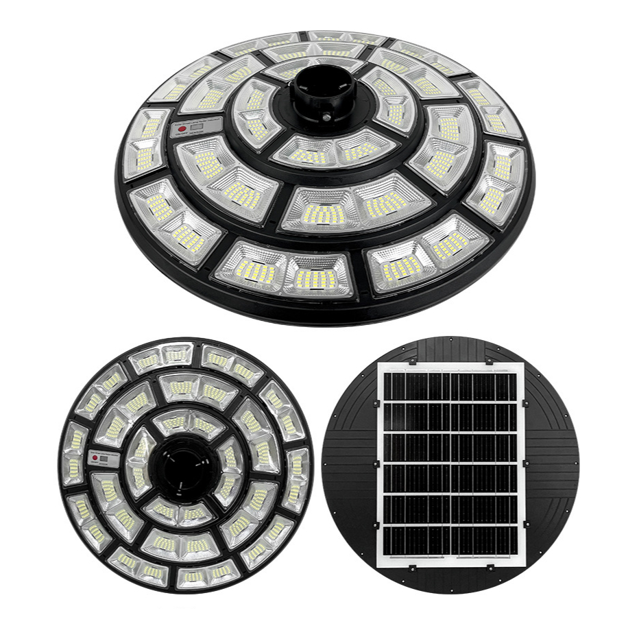 (UF900) โคมไฟ UFO โซล่าเซลล์ 900W (วัตต์แท้ ) แผงโซลาร์คุณภาพดี (โมโนคริสตัลไลน์) หลอด LED SMD ขนาดใหญ่ คุณภาพดี ตรงปก