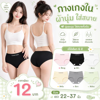 💥LoveIs Bra💥 (N1141) 🩲 กางเกงในผ้าร่อง เอวกลาง ใส่สบาย ระบายอากาศดี (FREE SIZE)