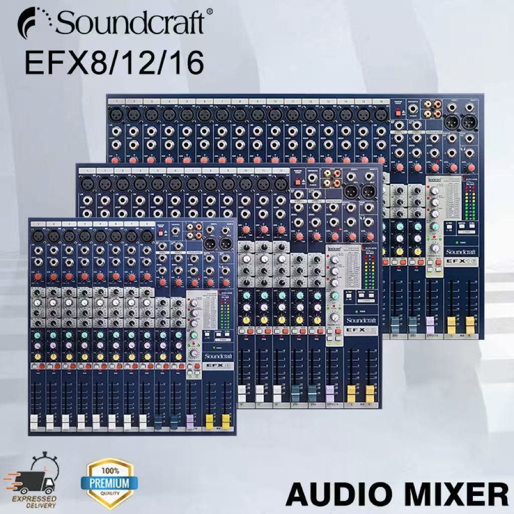 Soundcraft EFX8/EFX12/EFX16 Channel Mixer คอนโซลผสมพร้อม Recording Mixer Professional Mixer Mixer St