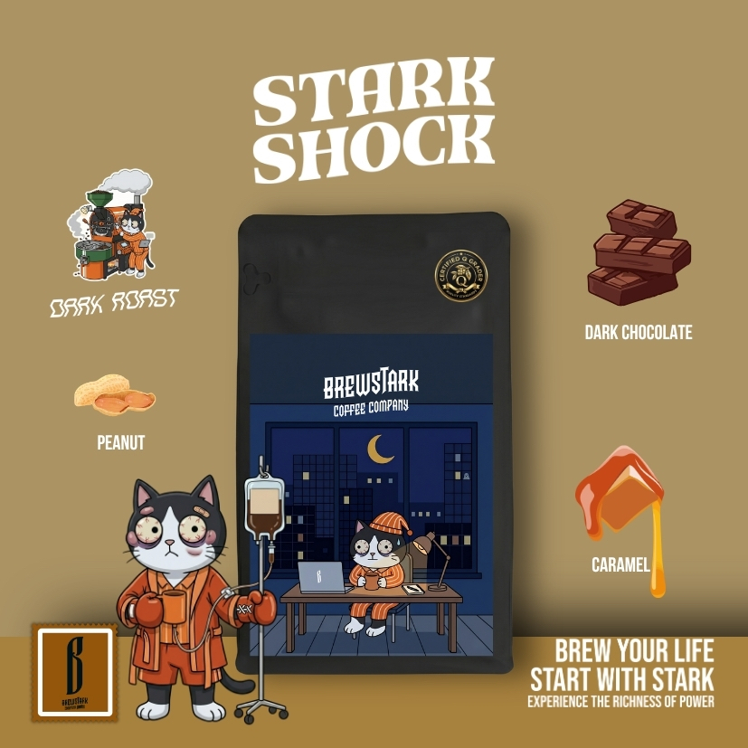 Brewstark Coffee Company by Takato เมล็ดกาแฟคั่วเข้ม STARK SHOCK
