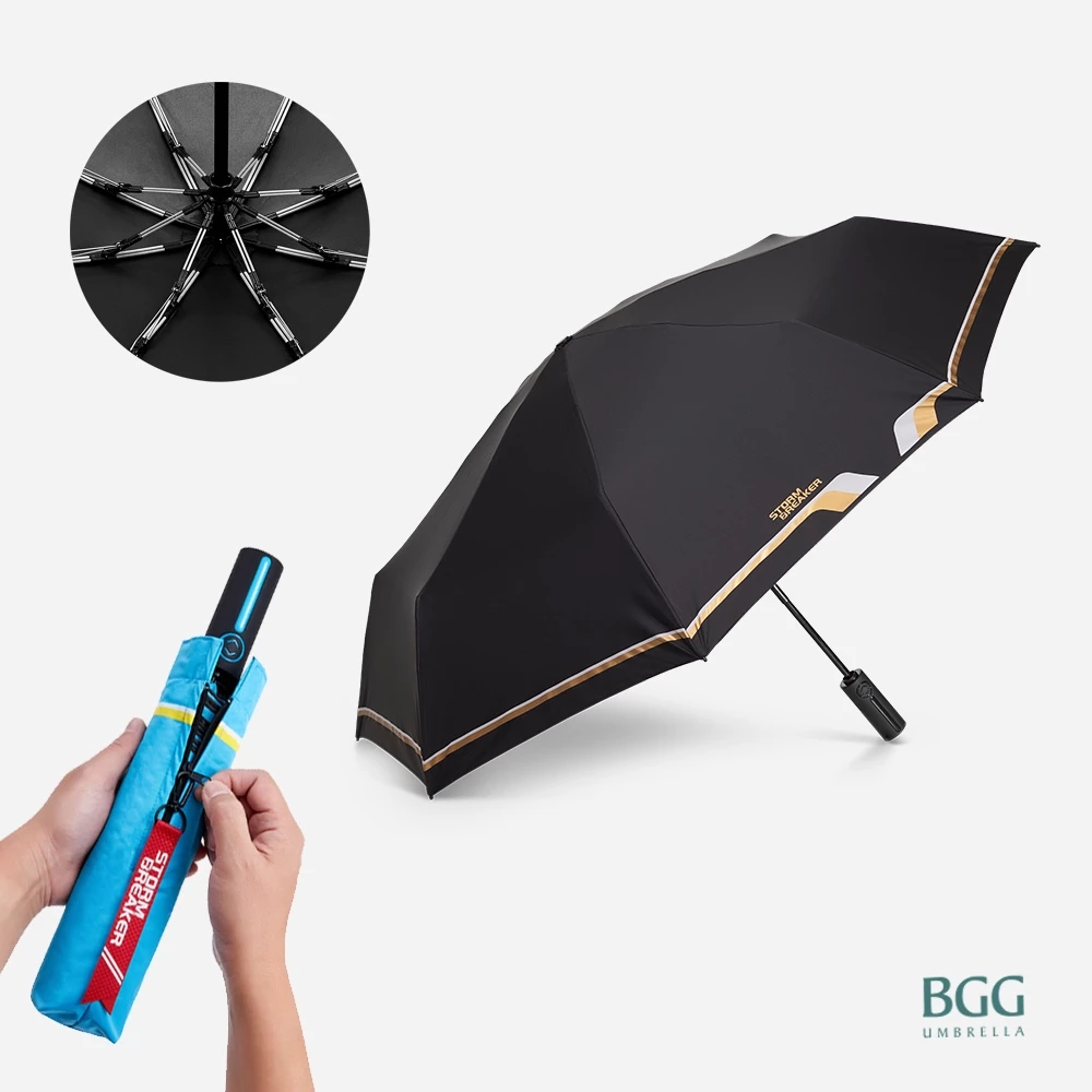 BGG Storm Breaker UPF50 Auto Umbrella ร่มอัตโนมัติ กันยูวี 100% ทนลมแรงระดับสูง (AT0072)