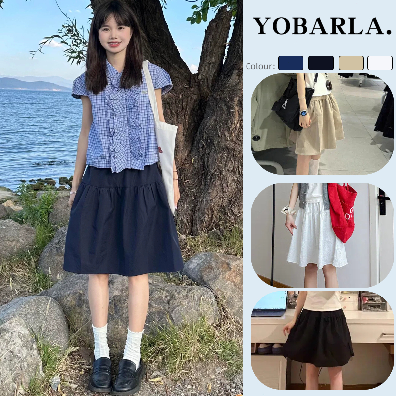 Midi skirts กระโปรงนักเรียนสั้นสูงเอว สไตล์ญี่ปุ่น ไซส์ครบ ชุดนักเรียนคุณภาพดี