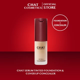CHAT SERUM TINTED FOUNDATION & COVER UP CONCEALER ฉัตรรองพื้นเซรั่มทินท์ แอนด์ คัฟเวอร์อัพคอนซีลเลอร์