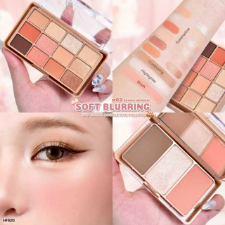HF620 SIVANNA COLORS SOFT BLURRING 12/3 COLOR DOUBLE EYE PALETTE