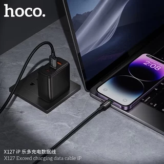 HOCO X127 สายชาร์จเร็ว สายกันหัก ไม่พันกัน TC-TC 60W / PD 27W / Type-C 36W / iOS 12W ยาว 1 เมตร