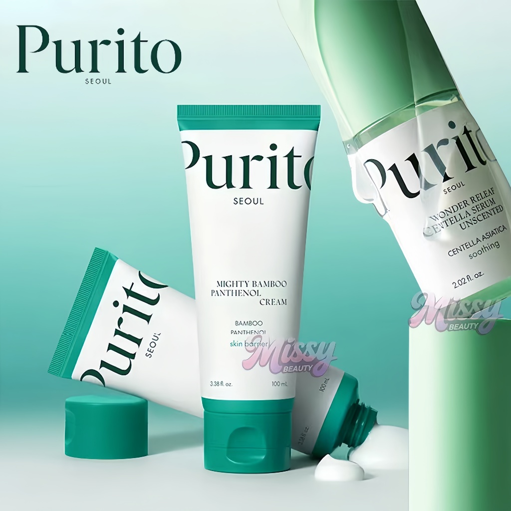 PURITO SEOUL MIGHTY BAMBOO PANTHENOL CREAM / PURITO SEOUL WONDER RELEAF CENTELLA SERUM UNSCENTED