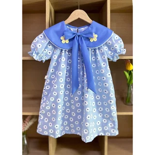 Little Blue Sky ชุดลูกสาวOnlyboo เดรสสีฟ้าน่ารักสดใส ใส่วันแม่