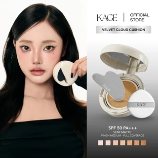 คุชชั่นเสกผิว KAGE VELVET CLOUD CUSHION | ตลับจริงพร้อมสปาตูล่า SPF50 PA+++ บางเบา ปกปิด ติดทน กันน้ำ กันเหงื่อ