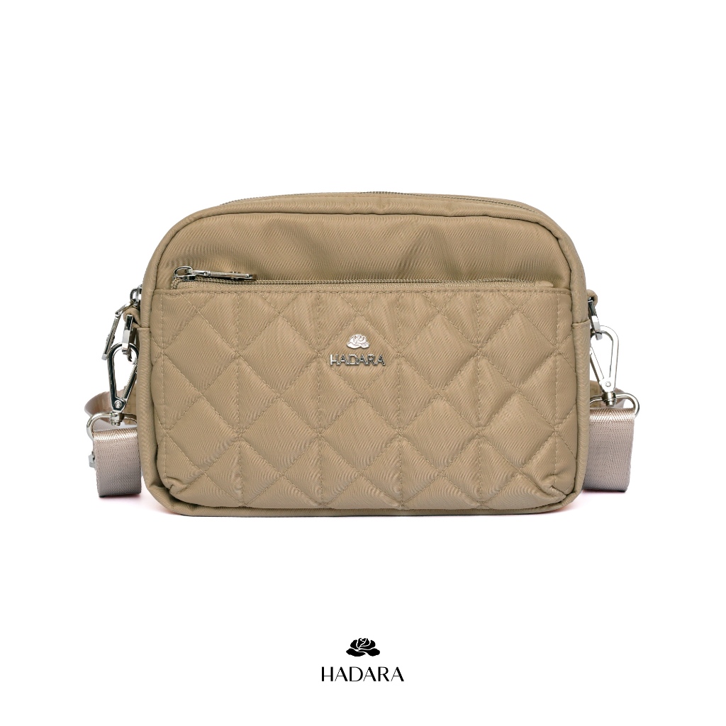 Hadara Moment Series No.33 กระเป๋าสะพาย ผ้า Deluxe Nylon 21 ช่องจัดเก็บ ใส่ IPadmini ได้
