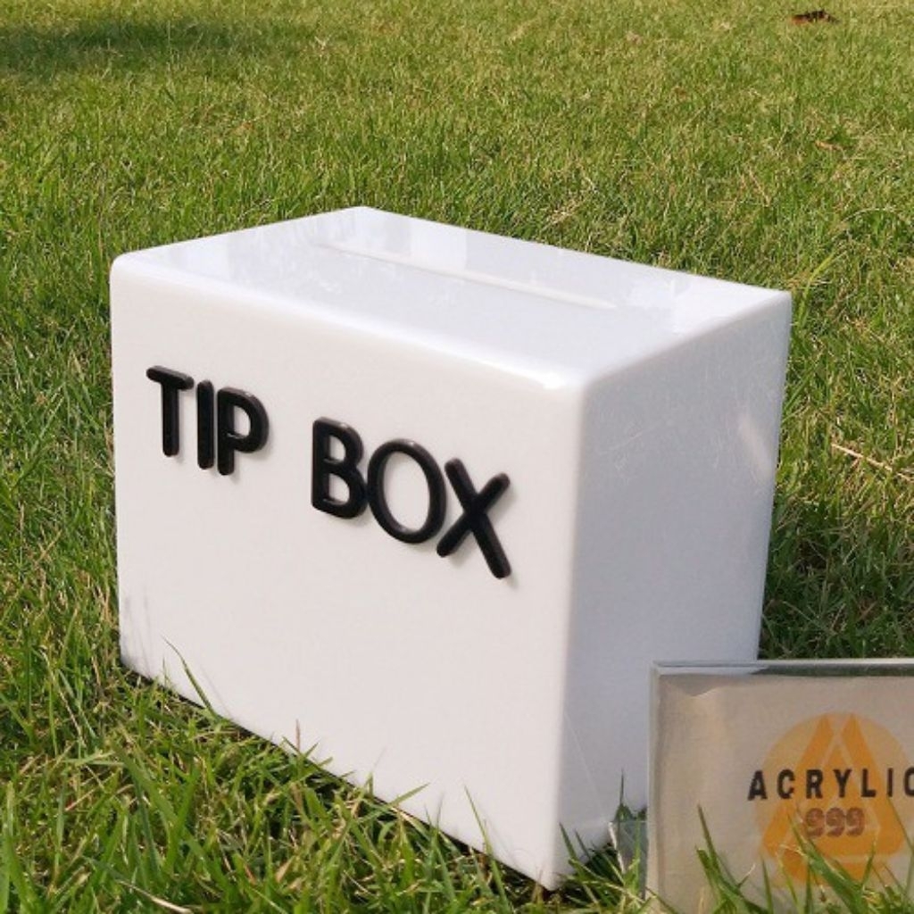 ***Tip Box งานมีตำหนิ ลดราคา กล่องอะคริลิคสีขาว