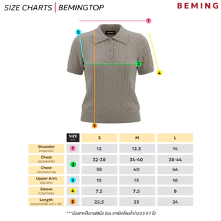 (พร้อมส่ง)Bemingtop765(S-L) - Beming Basic Polo ดีเทลใกล้เคียงกับ Luna ต่างเรื่องแพทเทิร์นใหญ่กว่า ใส่สบาย