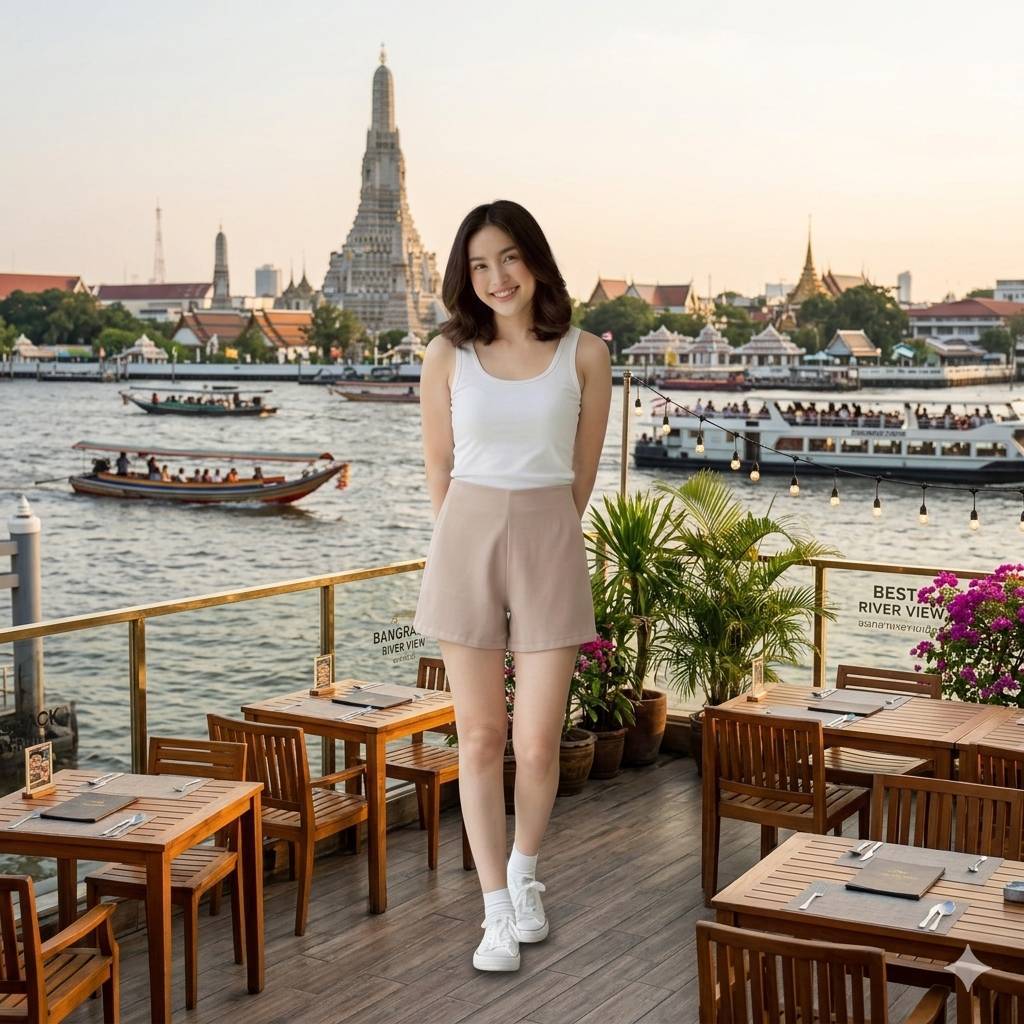 กางเกงขาสั้นผู้หญิงอวบ ขอบในตัวซิปข้าง (ผ้าฮานาโกะ-2XL-5XL) ราคา ถูกที่สุด ดีลบีเคเค แกลเลอรีภาพที่ 9