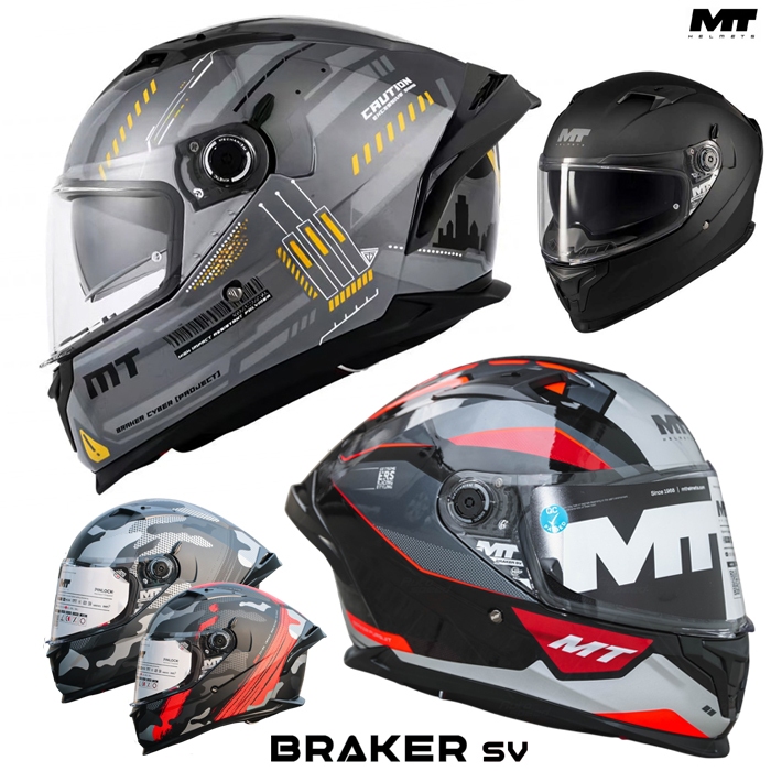 MT หมวกกันน็อค BRAKER SV หมวกรุ่นเริ่มต้นสายสปอร์ตทัวร์ริ่ง ออกแบบตามหลักอากาศพลศาสตร์ มาตรฐานล่าสุด
