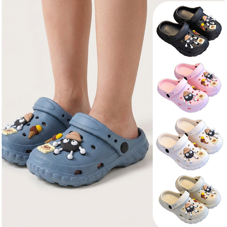 Mini Monarch รองเท้าแตะกันลื่น EVA กันลื่น ดีไซน์น่ารัก เหมาะสำหรับเด็ก 4-10 ปี