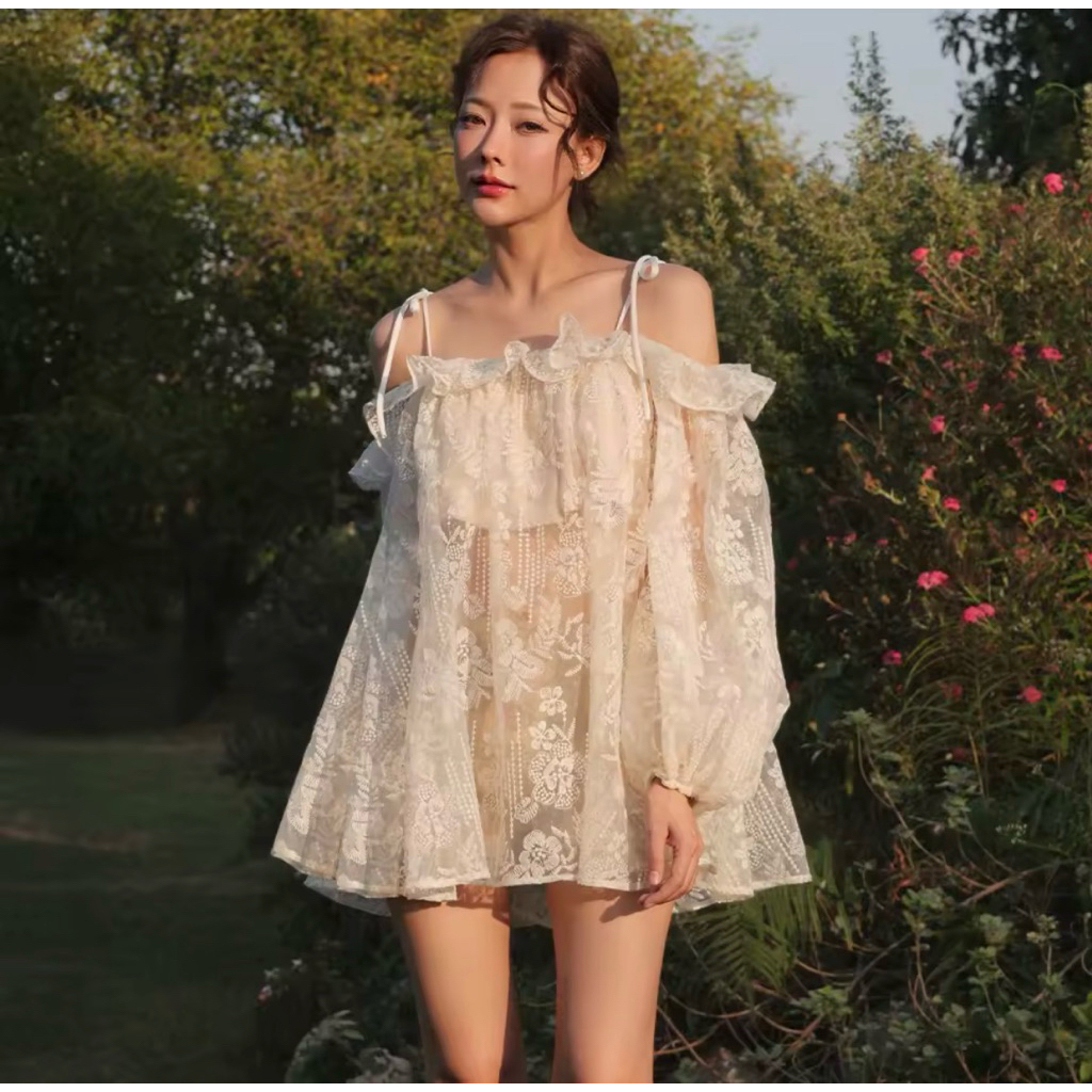ส่งต่อ เสื้อเดรสสั้น  LUCA STUDIO Alessia long top size xs-s📌