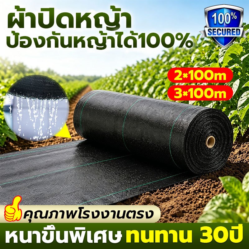 🔥COD🔥 ผ้าคลุมดิน เกรด AAA กว้าง2ม/3ม ยาว10-100ม ผ้าคลุมหญ้า พลาสติกคลุมวัชพืช กำจัดวัชพืช ผสมUV น้ำซึมผ่าน ทนต่อแดด