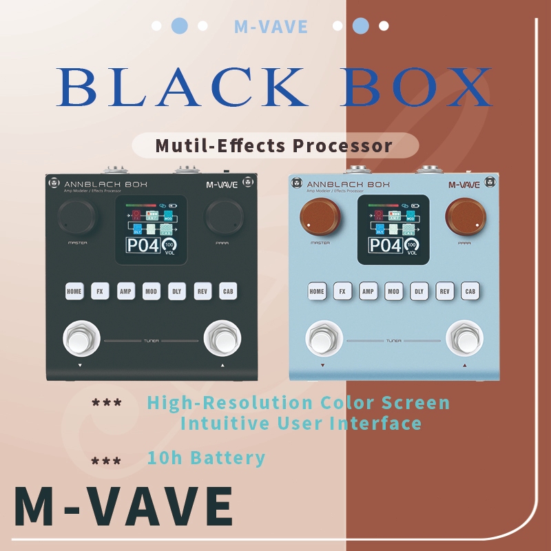 M-VAVE Blackbox Guitar / Bass AMP Multi Effects ANN Black Box กีตาร์เบสแบบพกพา  คันเหยียบมัลติเอฟเฟค