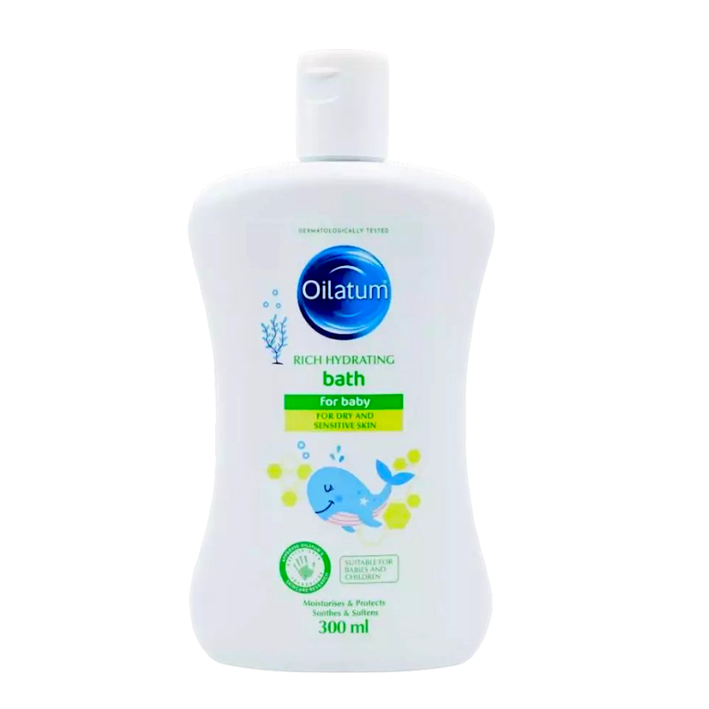 OILATUM RICH HYDRATING BATH 300CC ผลิตภัณฑ์แช่อาบน้ำหรือผสมน้ำอาบ รหัส2976 Exp.1/28