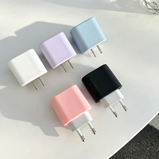s พร้อมส่งจากไทย ชุดถนอมสายชาร์จ ซิลิโคนสีพื้น สำหรับ ไอโฟน 18w 20 w 35w ตัวถนอมสาย USB 20